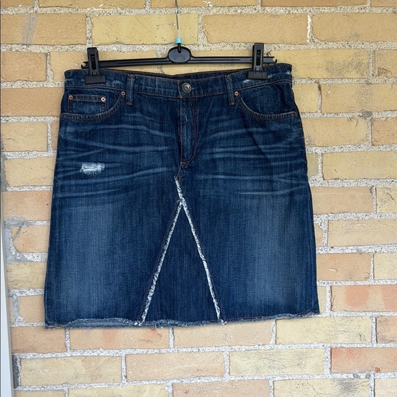 Banana Republic Denim Skirt with Distressed Details - Picture 1 of 4
